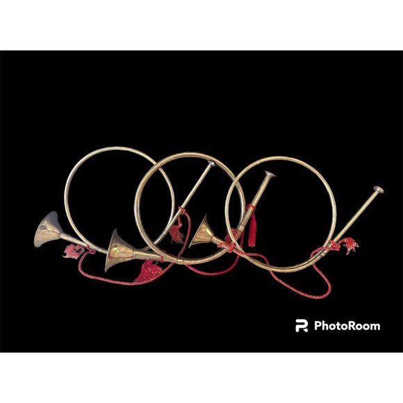 Other 3 Vintage French Brass Horn Christmas Horn Movie Prop Poshmark